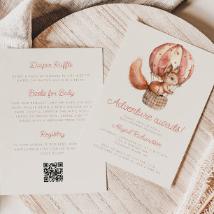 Adventure erwartet Niedliches Eichhörnchen QR Code Einladung