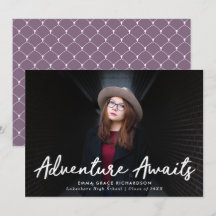 Adventure erwartet Script Lila Foto Abschluss