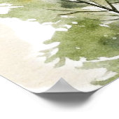 Adventure erwartet Woodland Babydusche Begrüßung Poster (Ecke)