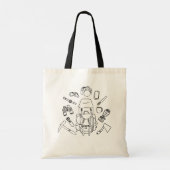 Adventure Essentials Tote Bag | HandGezeichnet Wan Tragetasche (Rückseite)