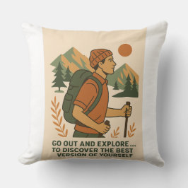 Adventure Exploration Zitat Vintages Wandern Kissen
