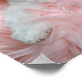 Adventure Extravagant White Puppy Portrait Foto Poster (Ecke)