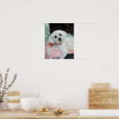 Adventure Extravagant White Puppy Portrait Foto Poster (Küche)