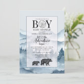 Adventure fängt Baby Boy Duschwald Wasserfarbe Einladung (Stehend Vorderseite)