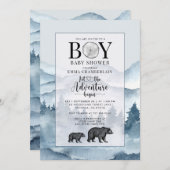 Adventure fängt Baby Boy Duschwald Wasserfarbe Einladung (Vorne/Hinten)