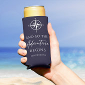 Adventure fängt Dunkelblau Personalisiert an Selters Dosenkühler