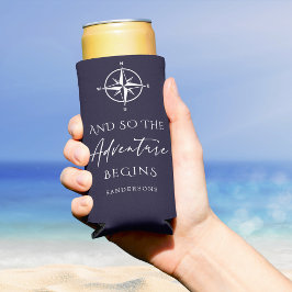 Adventure fängt Dunkelblau Personalisiert an Selters Dosenkühler