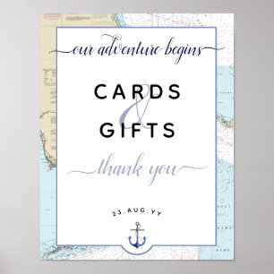 Adventure fängt Florida Nautical Coastal Hochzeit Poster