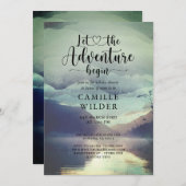 Adventure fängt Forest Mountain Lake Baby Dusche a Einladung (Vorne/Hinten)