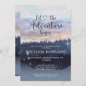 Adventure fängt Forest Theme Retirement Party an Einladung (Vorne/Hinten)