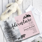 Adventure fängt mit Pink Baby Shower per Mail an Einladung