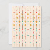 Adventure fängt Niedliche Tribal TeePee Baby-Dusch Einladung (Rückseite)