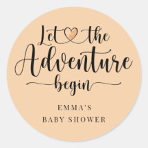 Adventure fängt Pink Heart Baby Shower an