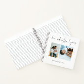 Adventure fängt Script Baby First Year 2 Fotos an Notizblock (Innenseite)