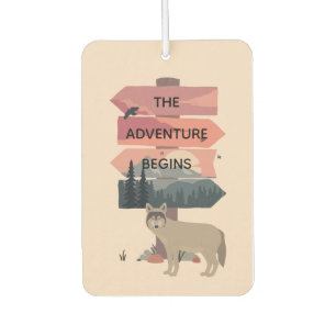 Adventure fängt Travel Sign Post Wilderness an Autolufterfrischer