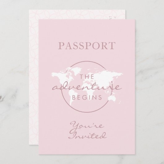 Adventure fängt Travel Theme Passport Baby Shower (Vorne/Hinten)