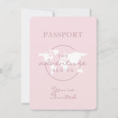 Adventure fängt Travel Theme Passport Baby Shower Einladung (Vorderseite)