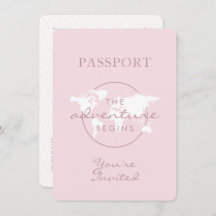 Adventure fängt Travel Theme Passport Baby Shower 