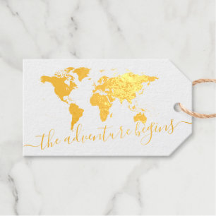 Adventure fängt World Map Destination Gunst REAL a Geschenkanhänger