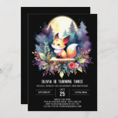 Adventure Fantasy Fox Geburtstag digital Einladung (Vorne/Hinten)
