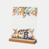 adventure forest animals baby shower welcome  acrylschild (Winkel)