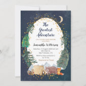 Adventure Forest Baby Shower Einladung (Vorderseite)