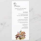 Adventure Forest Camper Geburtstag Menükarte (Vorderseite)