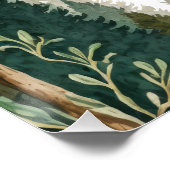 Adventure Forest Rustic Baby Dusche Begrüßungszeic Poster (Ecke)