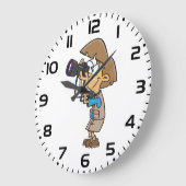 Adventure Fotograf Junge mit Kamera Große Wanduhr (Winkel)