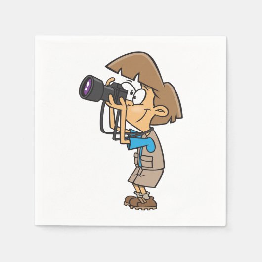 Adventure Fotograf Junge mit Kamera Serviette (Vorderseite)