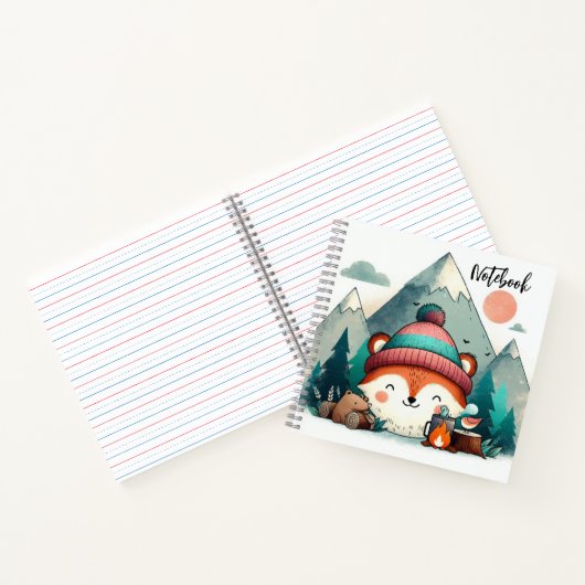 Adventure Fox - Winter Camping Gemütlich Notizblock (Innenseite)