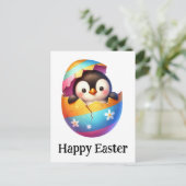 Adventure Funny Niedlich East Baby Pinguin Postkarte (Stehend Vorderseite)