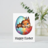 Adventure Funny Niedlich Easter Baby Eichhörnchen Postkarte (Stehend Vorderseite)