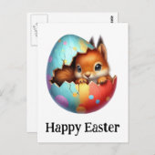 Adventure Funny Niedlich Easter Baby Eichhörnchen Postkarte (Vorne/Hinten)