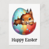 Adventure Funny Niedlich Easter Baby Eichhörnchen Postkarte (Vorderseite)