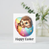 Adventure Funny Niedlich Easter Baby Igel Postkarte (Stehend Vorderseite)