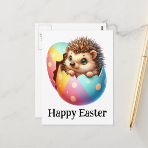 Adventure Funny Niedlich Easter Baby Igel Postkarte