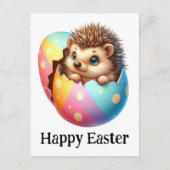 Adventure Funny Niedlich Easter Baby Igel Postkarte (Vorderseite)