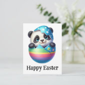 Adventure Funny Niedlich Easter Baby Panda Postkarte (Stehend Vorderseite)