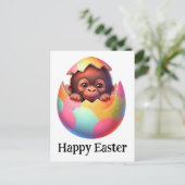 Adventure Funny Niedlich Easter Baby Primat Postkarte (Stehend Vorderseite)