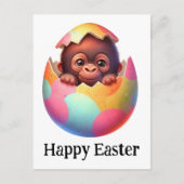 Adventure Funny Niedlich Easter Baby Primat Postkarte (Vorderseite)