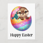 Adventure Funny Niedlich Oster Otter Baby Postkarte (Vorderseite)