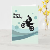 Adventure Geburtstag Motorrad Sprung Karte (Gelbe Blume)
