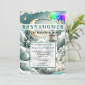 Adventure Gender Neutral Baby Shower Einladung (Stehend Vorderseite)