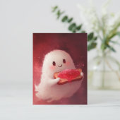 Adventure Ghost mit Toast und Jam Postkarte (Stehend Vorderseite)