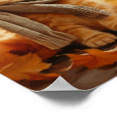 Adventure Ginger Kitten with Scarf - Herbstposter Poster (Ecke)