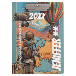 Adventure Girl, Personalisiertes Reisethema Klemmbrett