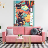 Adventure Girl, Personalisiertes Reisethema Leinwanddruck (Insitu (Wohnzimmer))