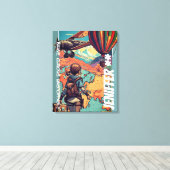 Adventure Girl, Personalisiertes Reisethema Leinwanddruck (Insitu (Holzboden))