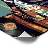 Adventure Girl, Personalisiertes Reisethema Poster (Ecke)